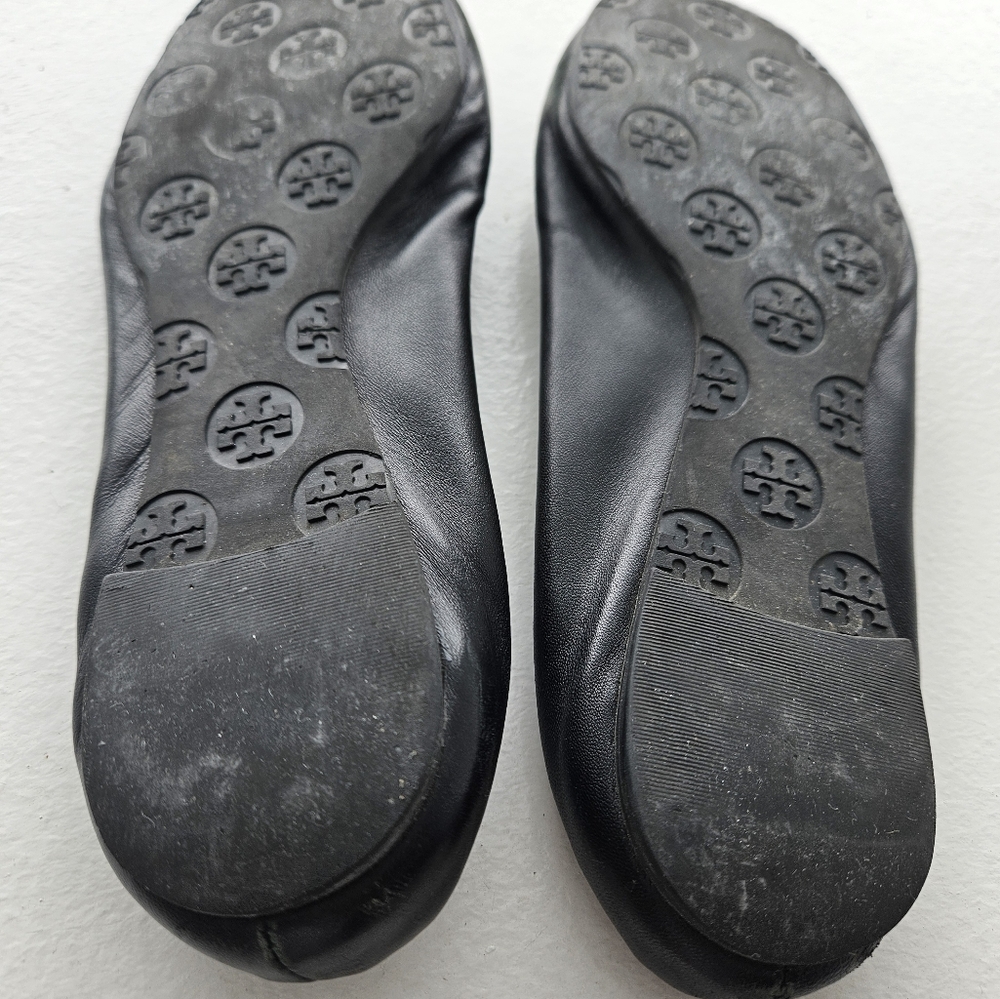 TORY BIRCH Black Leather Ballet Flat Size 8! - Picture 5 of 5